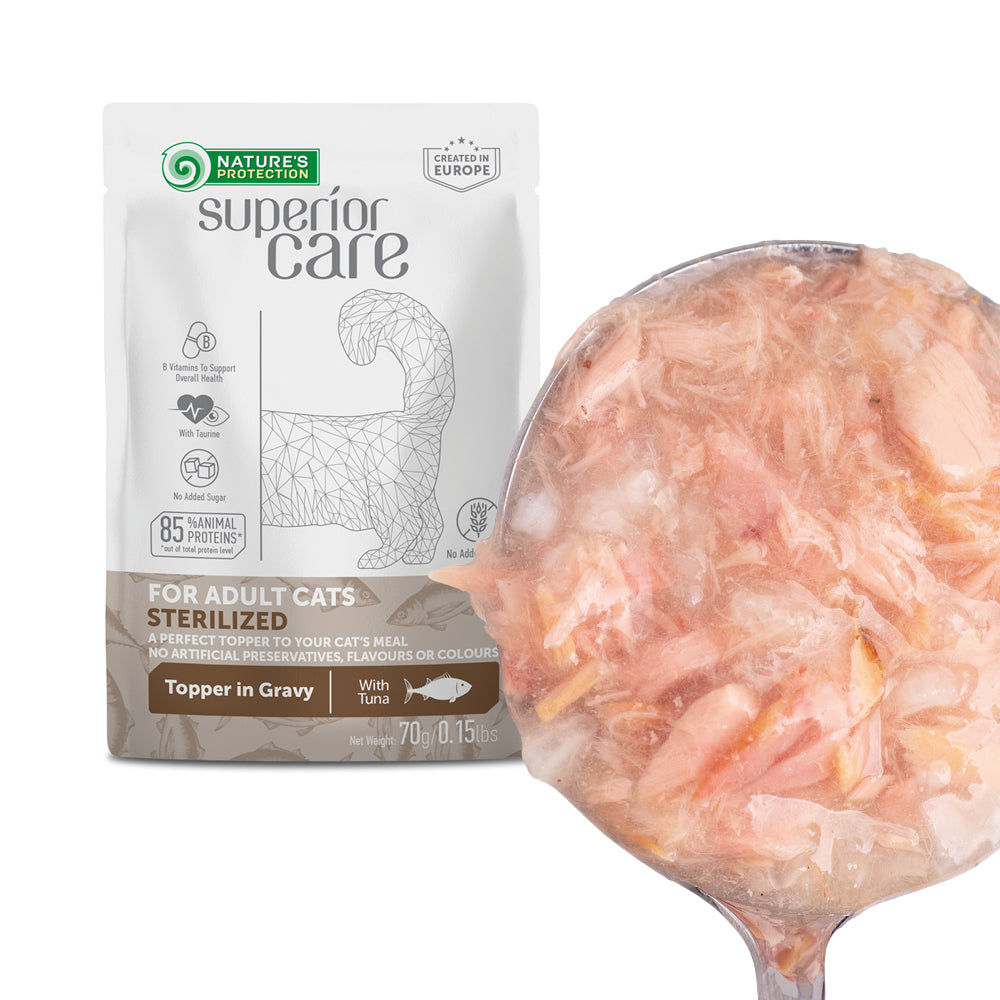 Nature's Protection Superior Care Adult Cats Sterilised Tuna Вологий корм для стерилізованих котів з тунцем, 70 г