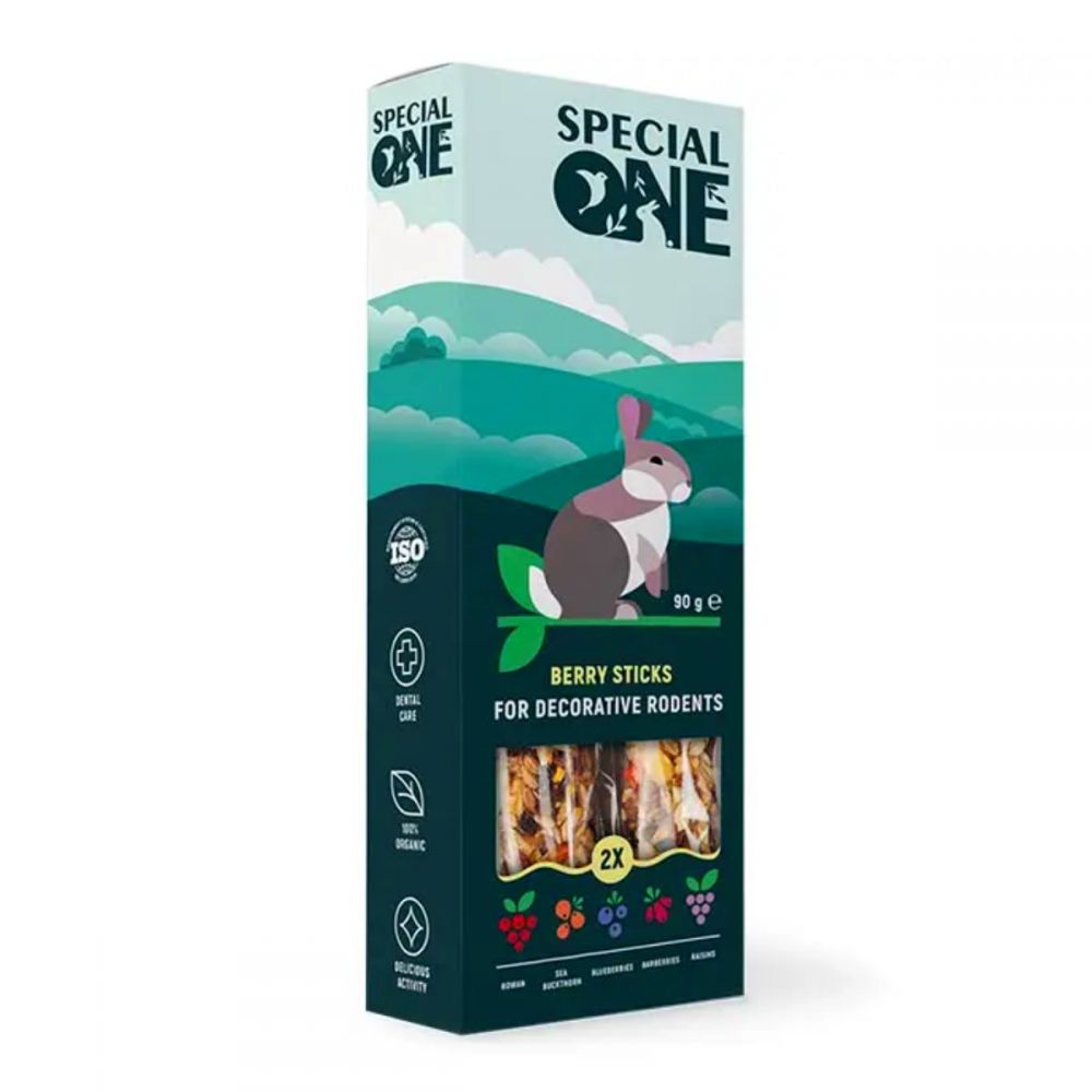 Ласощі Special One Ягідні палички для декоративних гризунів 90 г