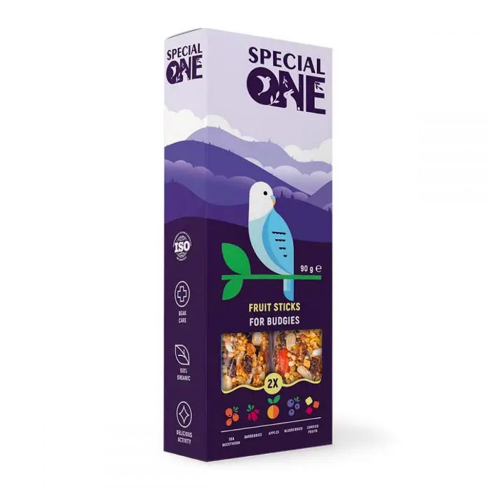 Ласощі Special One Фруктові палички для хвилястих папуг 90 г