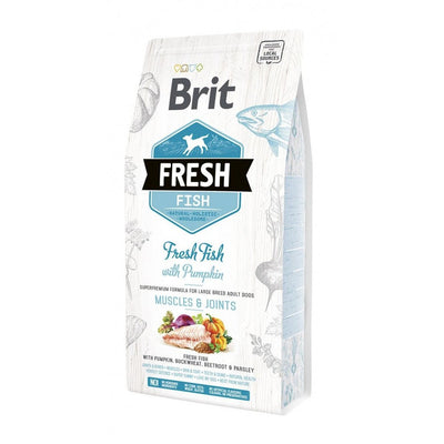Корм сухий Brit Fresh Fish/Pumpkin Adult Large для дорослих собак великих порід для м язів та суглобів з рибою та гарбузом 2,5 кг