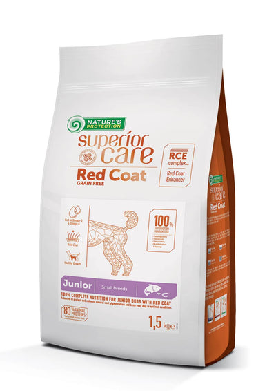 Nature's Protection Superior Care Red Coat Grain Free Salmon Junior Small Breeds Сухий беззерновий корм для юніорів мали