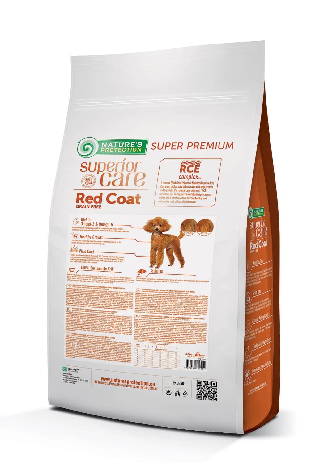 Nature's Protection Superior Care Red Coat Grain Free Salmon Junior Small Breeds Сухий беззерновий корм для юніорів мали