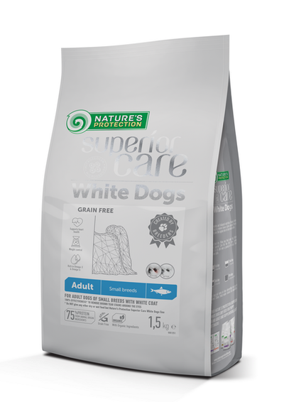 Nature's Protection Superior Care White Dogs Grain Free Herring Adult Small Сухий беззерновий корм для дорослих собак ма