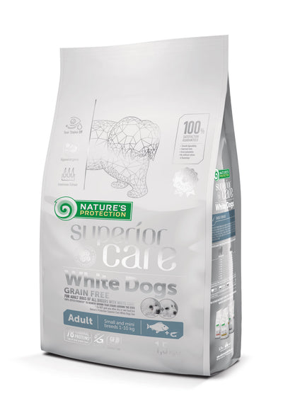Nature's Protection Superior Care White Dogs Grain Free White Fish Adult Small Breeds Сухий беззерновий корм для доросли