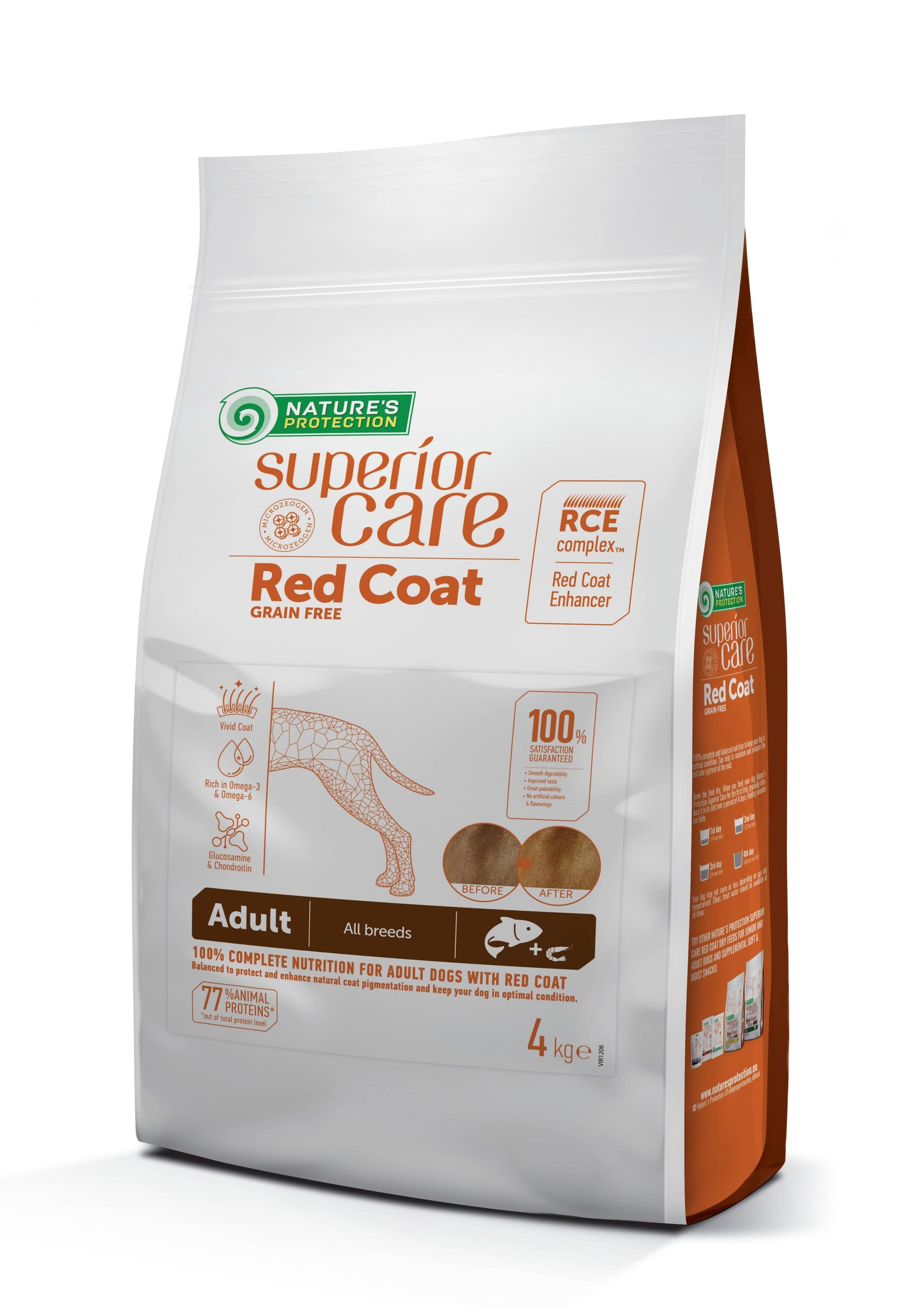 Nature's Protection Superior Care Red Coat Grain Free Salmon Adult All Breeds Сухий беззерновий корм для дорослих собак 