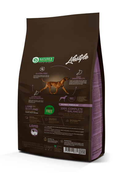 Nature's Protection Lifestyle Grain Free Lamb Adult All Breeds Сухий беззерновий корм для собак усіх порід з ягням, 1,5 