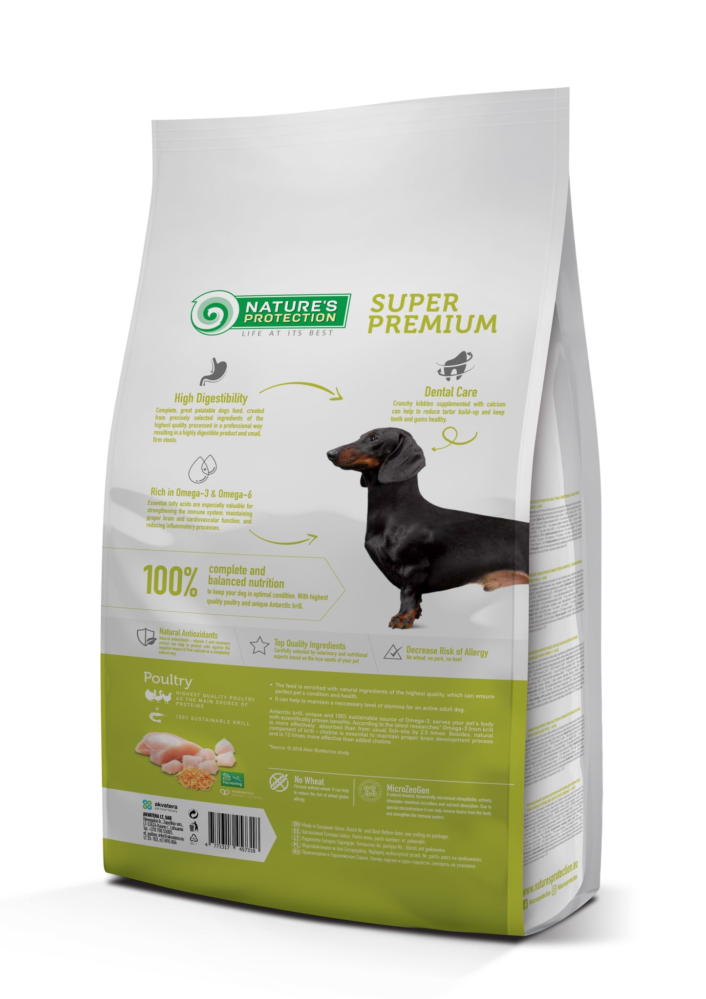 Nature's Protection Mini Adult Small Breeds Сухий корм для дорослих собак малих порід з м'ясом птиці, 2 кг