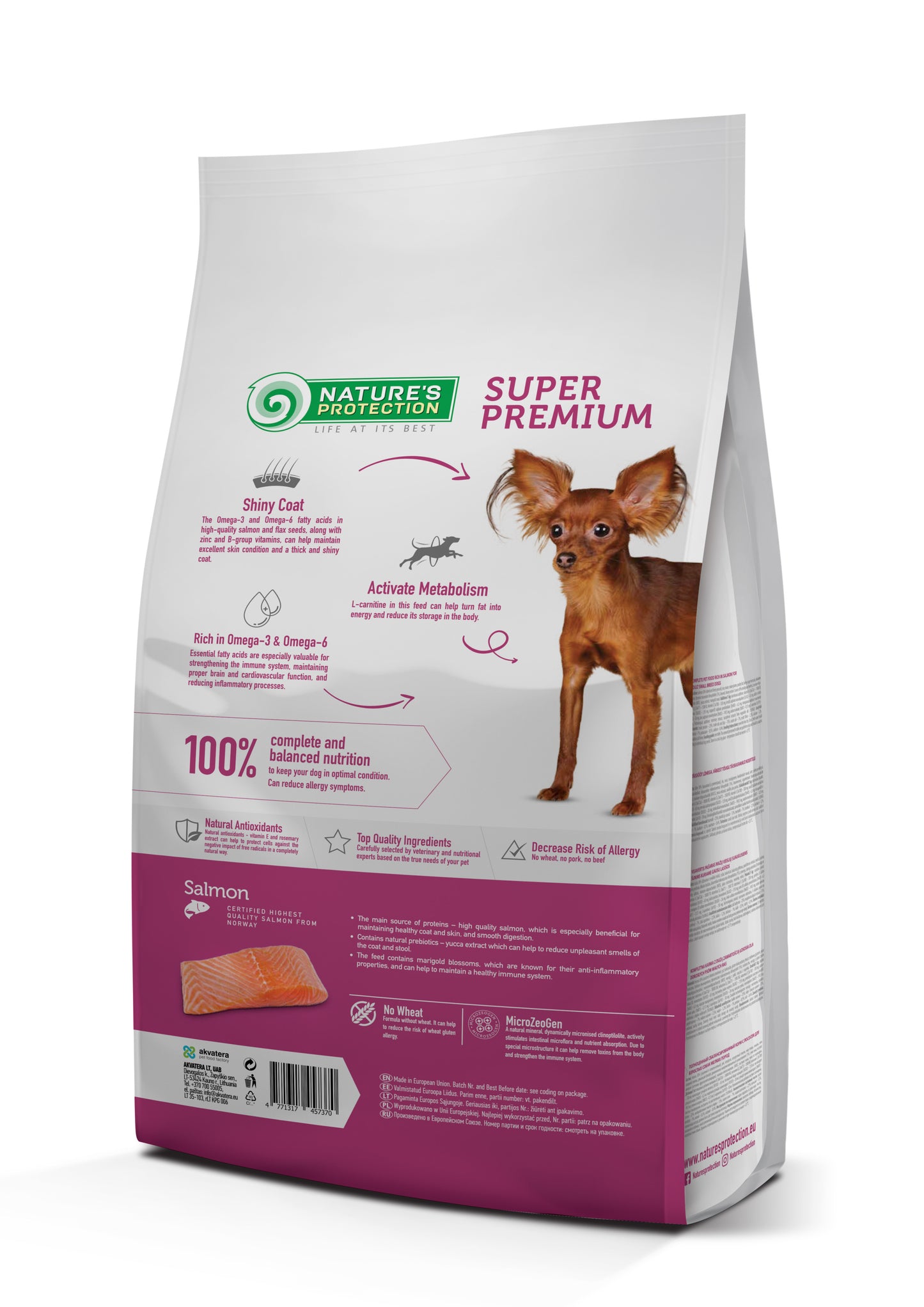 Nature's Protection Mini Extra Salmon Adult Small Breeds Сухий корм для дорослих собак малих порід з лососем, 2 кг