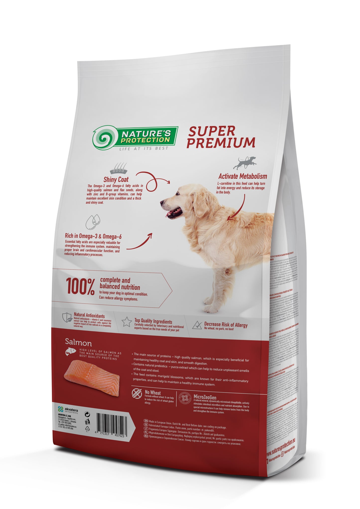 Nature's Protection Extra Salmon Adult All Breeds Сухий корм для дорослих собак усіх порід з лососем, 12 кг