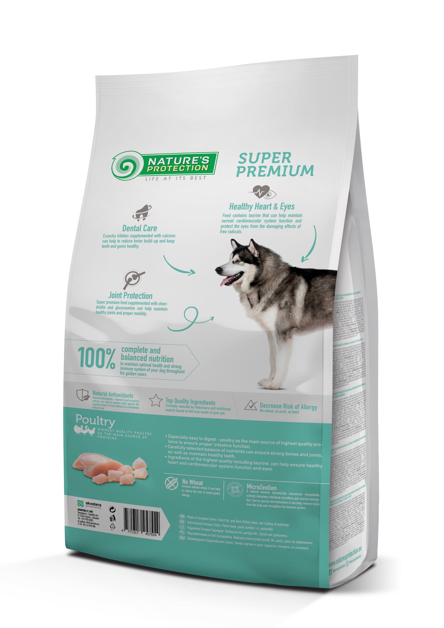 Nature's Protection Senior All Breed Сухий корм для літніх собак від 7 років усіх порід з м'ясом птиці, 4 кг