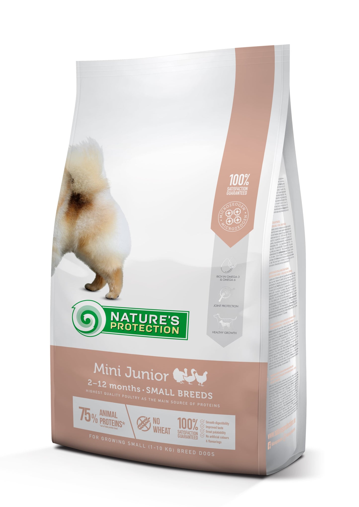 Nature's Protection Mini Junior Small Breeds Сухий корм для цуценят малих порід з м'ясом птиці, 2 кг