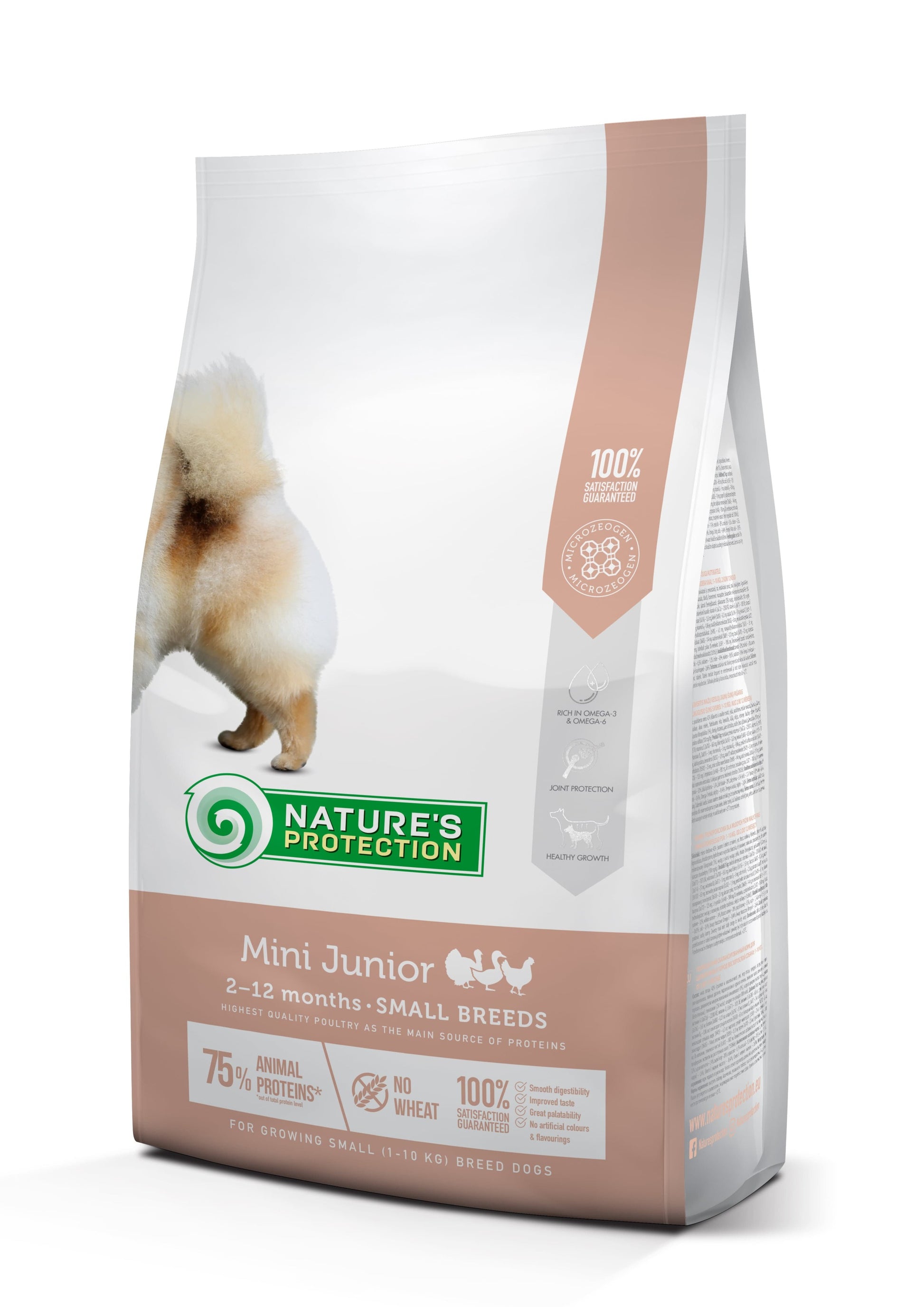 Nature's Protection Mini Junior Small Breeds Сухий корм для цуценят малих порід з м'ясом птиці, 2 кг