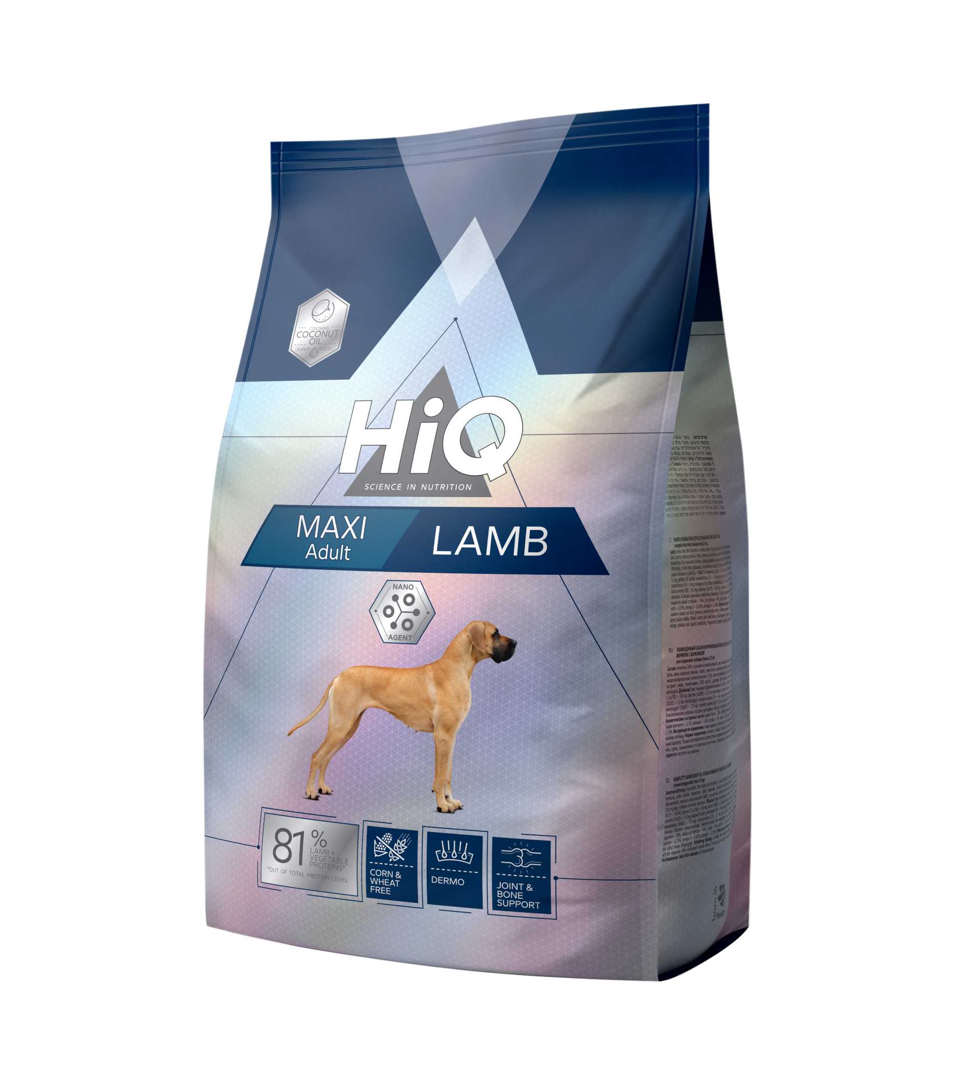 HiQ Maxi Adult Lamb Сухий корм для дорослих собак великих порід з ягням, 2,8 кг