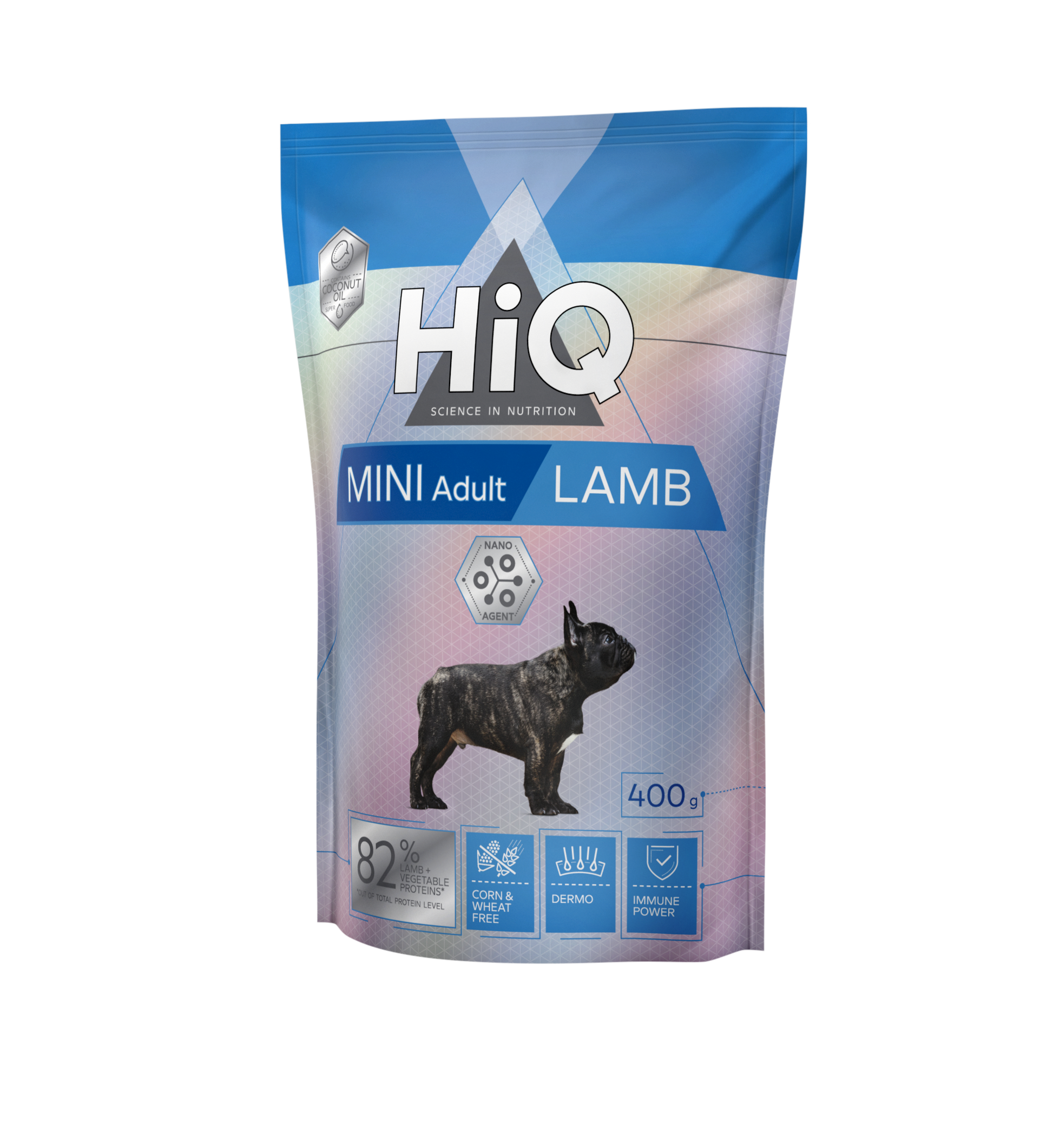 HiQ Mini Adult Lamb Сухий корм для дорослих собак малих порід з ягням, 400 г
