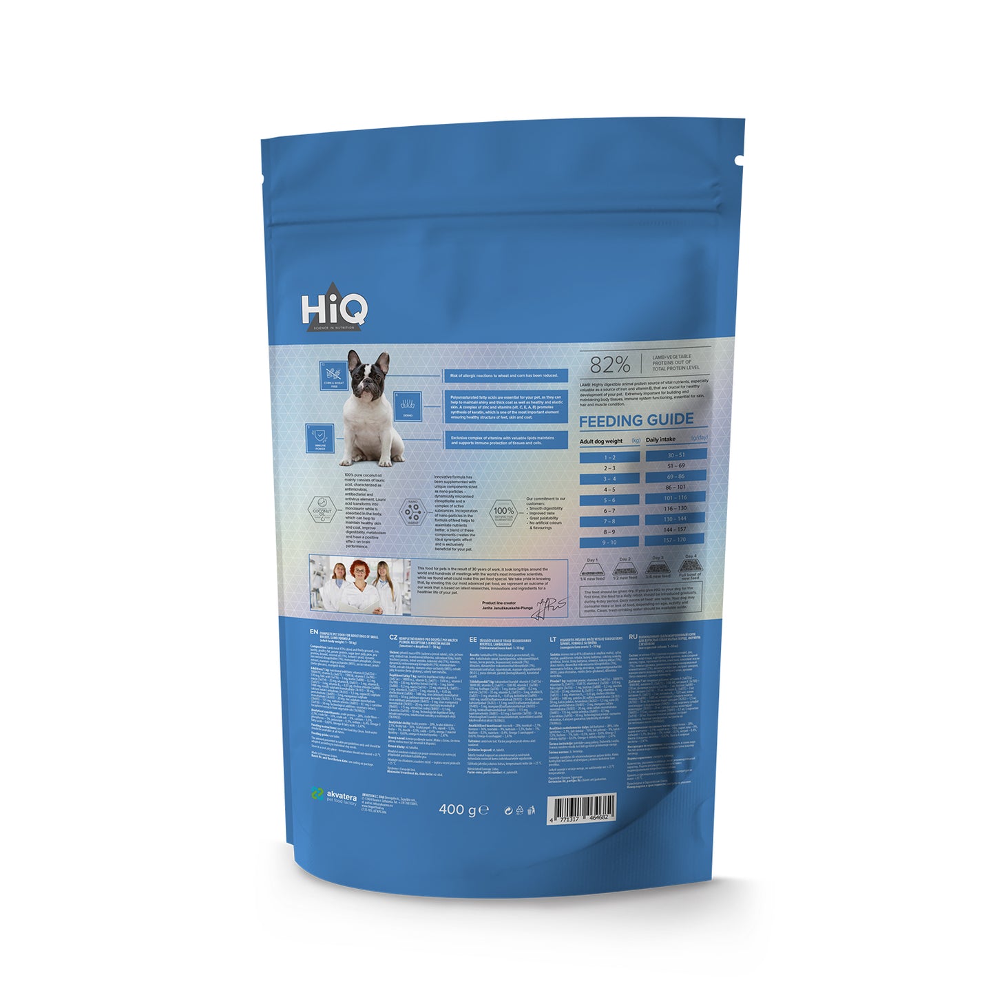 HiQ Mini Adult Lamb Сухий корм для дорослих собак малих порід з ягням, 400 г