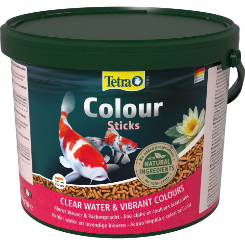Корм Tetra Pond Colour Sticks для всіх ставкових риб для яскравості забарвлення палички 10 л/ 1,9 кг