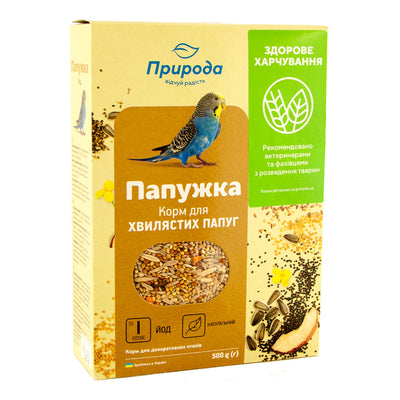 Корм Природа Папужка Йод для хвилястих папуг 500 г