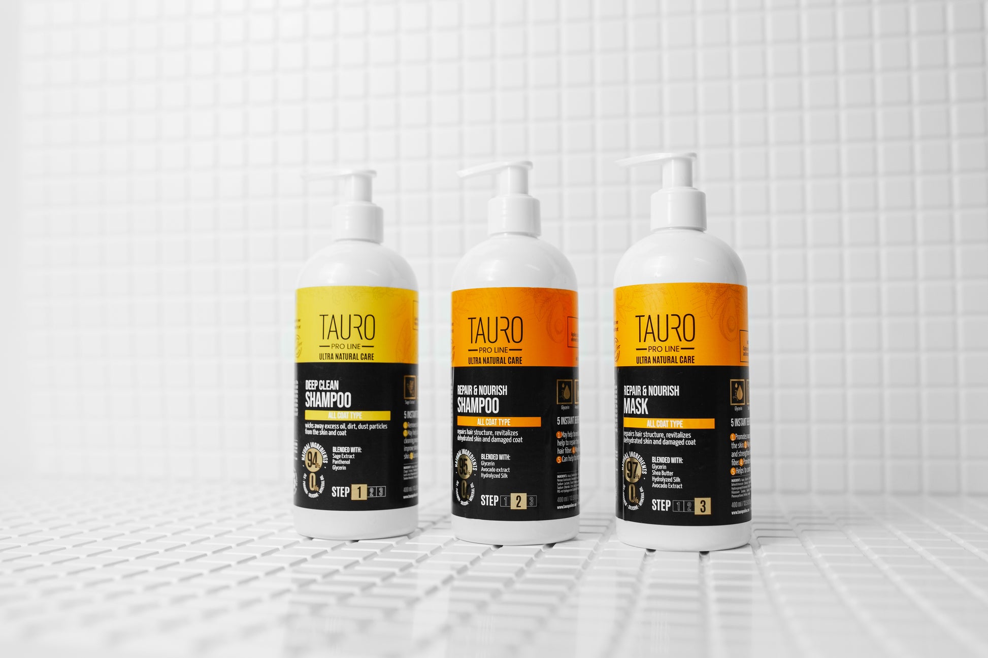 Tauro Pro Line Ultra Natural Care Repair and Nourish Shampoo Шампунь відновлення та живлення для шкіри та шерсті собак і