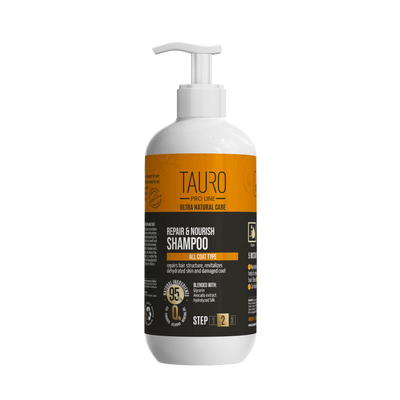 Tauro Pro Line Ultra Natural Care Repair and Nourish Shampoo Шампунь відновлення та живлення для шкіри та шерсті собак і