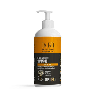 Tauro Pro Line Ultra Natural Care Repair and Nourish Shampoo Шампунь відновлення та живлення для шкіри та шерсті собак і