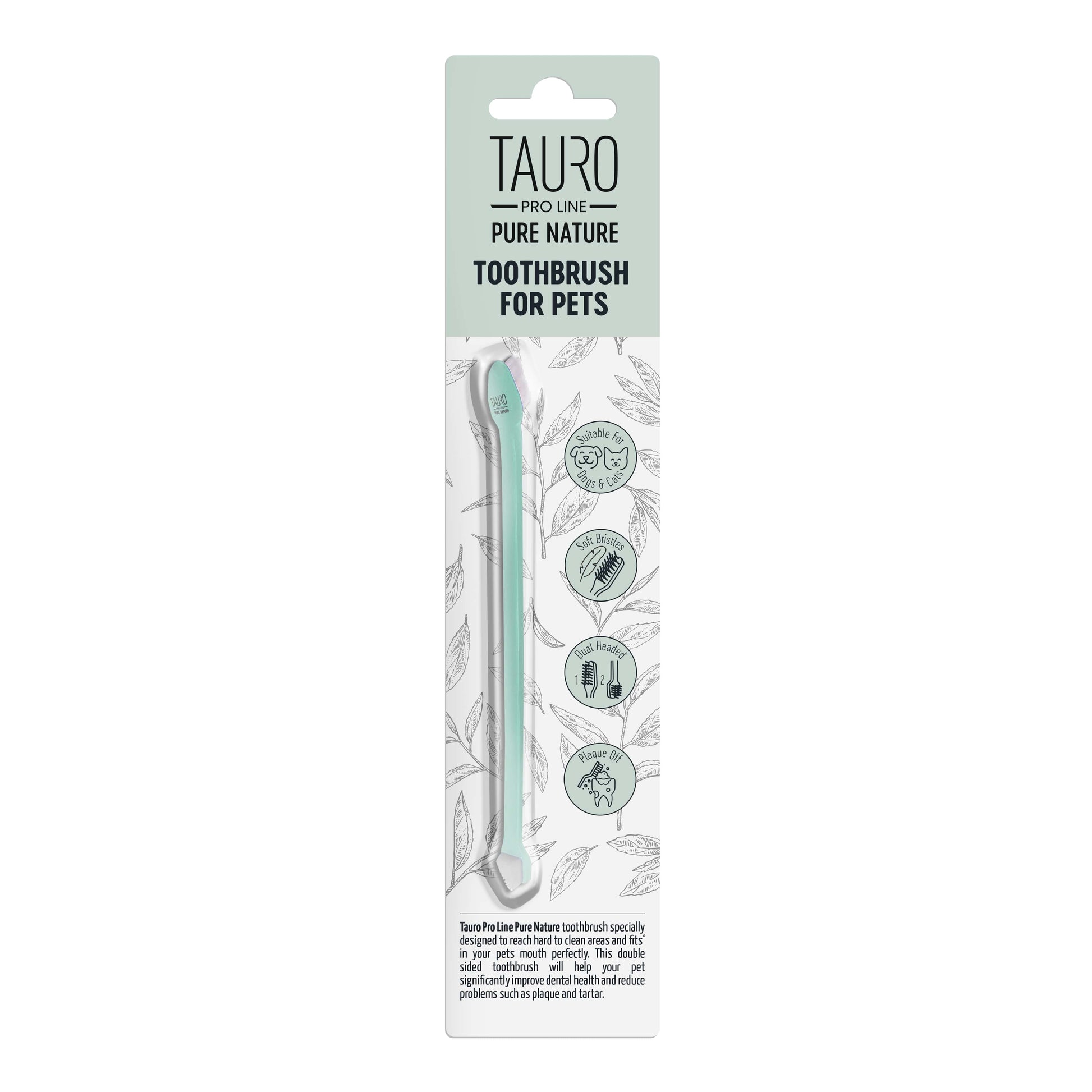 Tauro Pro Line Pure Nature Зубна щітка для догляду за зубами собак і котів