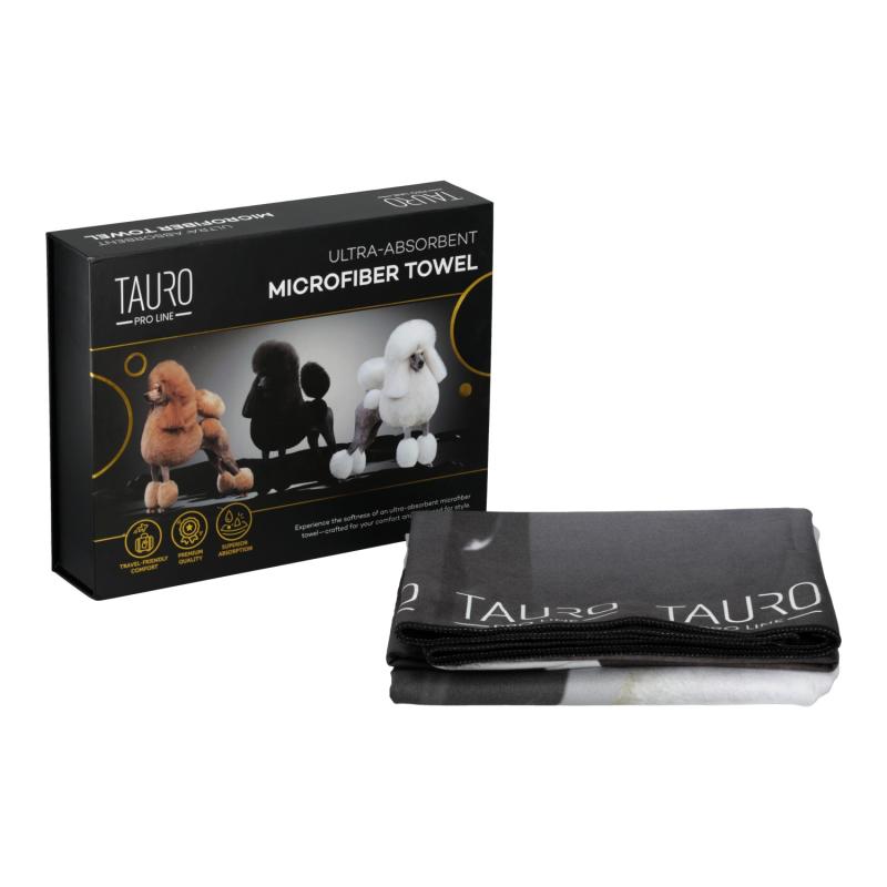 Tauro Pro Line Рушник з мікрофібри високопоглинальний з пуделями, 80 x 160 см