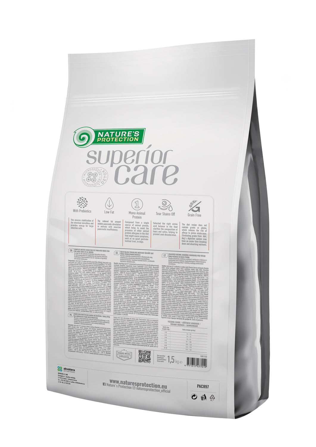 Nature's Protection Superior Care Veterinary Diet Gastrointestinal White Fish Adult All Breeds Сухий беззерновий корм дл
