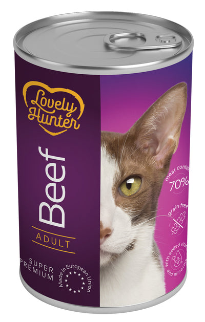 Lovely Hunter Adult cats Beef Вологий корм для дорослих котів з яловичиною, 400 г
