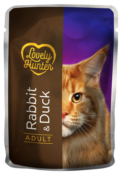 Lovely Hunter Adult cats Rabbit & Duck Вологий корм для дорослих котів з кроликом і качкою, 85 г