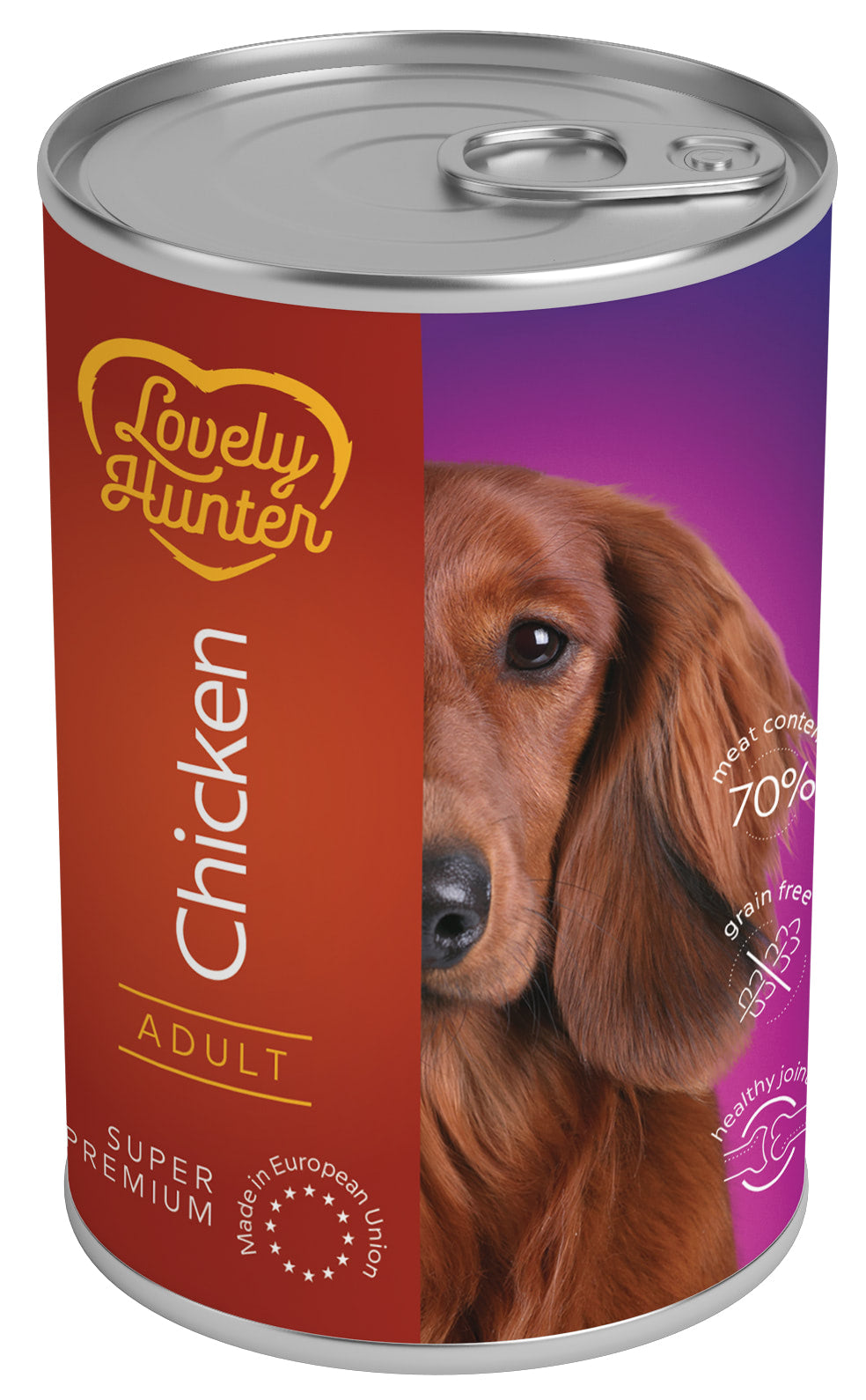 Lovely Hunter Adult Chicken Вологий корм для дорослих собак з куркою, 800 г
