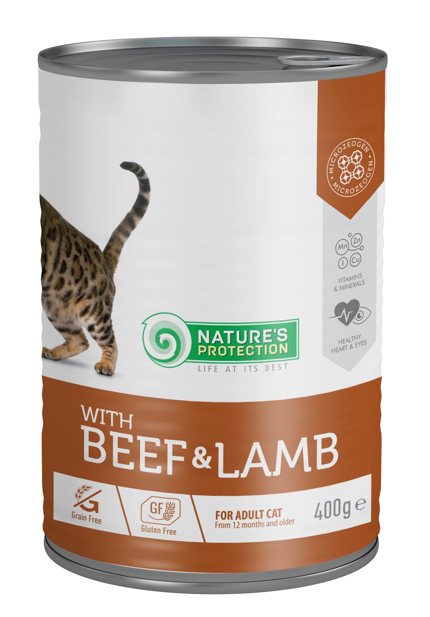 Nature's Protection Adult cats Beef & Lamb Вологий корм для котів з яловичиною і ягням, 400 г