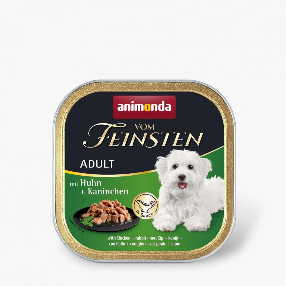 Корм вологий Vom Feinsten Adult with Chicken rabbit для дорослих собак з куркою і кроликом 150 г
